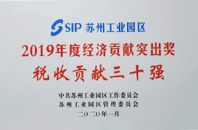 2019年12月，荣获“苏州工业园区2019年度资源集约利用奖”。